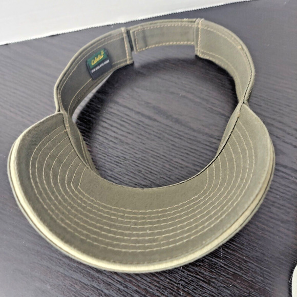 CABELAS Sun Visor Hat OSFM Embroidered Hook 'n Loop Pair - Set of 2 Gray Tan - Picture 5 of 5